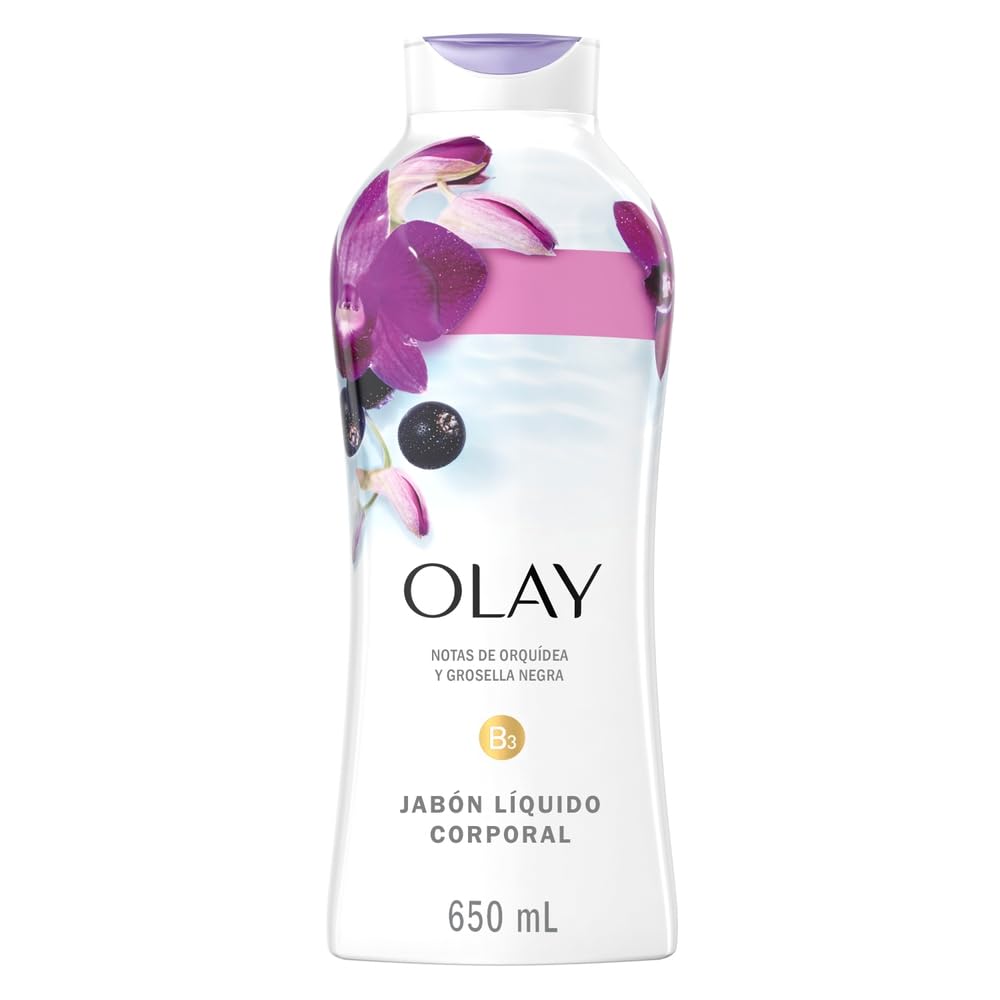 Olay Body Wash for Women, Fresh Radiance, Refreshing & Renewing, Made with Plant Based Cleansers, B3 Botanical Complex, For All Skin Types, Birch Water & Lavender Scent, 33 fl oz (Pack of 4)
