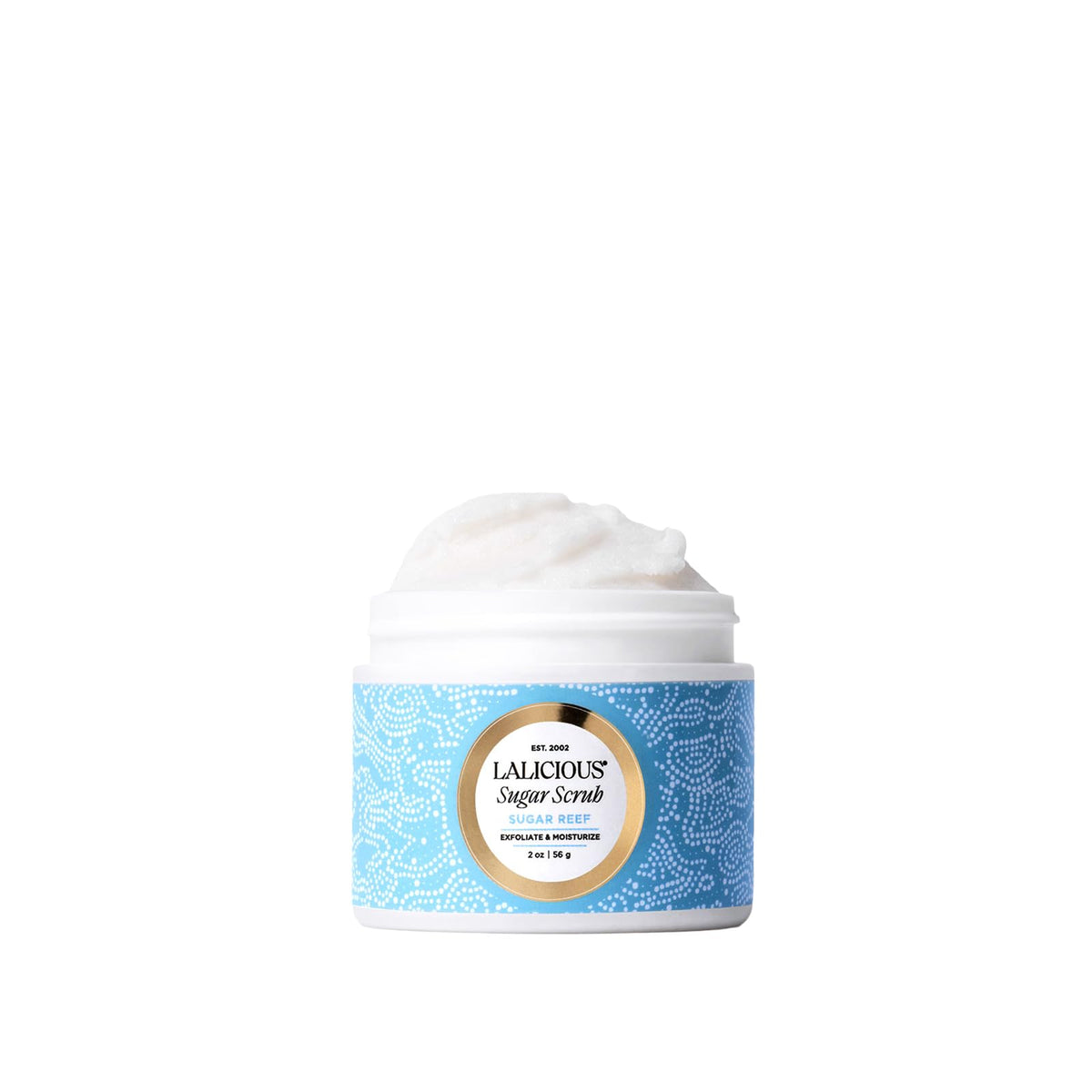 LALICIOUS Sugar Kiss® Exfoliating & Moisturizing Body Scrub | Sugar & Coconut Oil | Pre-Shave Scrub for Ingrown Hairs & Razor Bumps | Gently Buffs & Smooths Sensitive Skin | No Parabens | Large 16oz