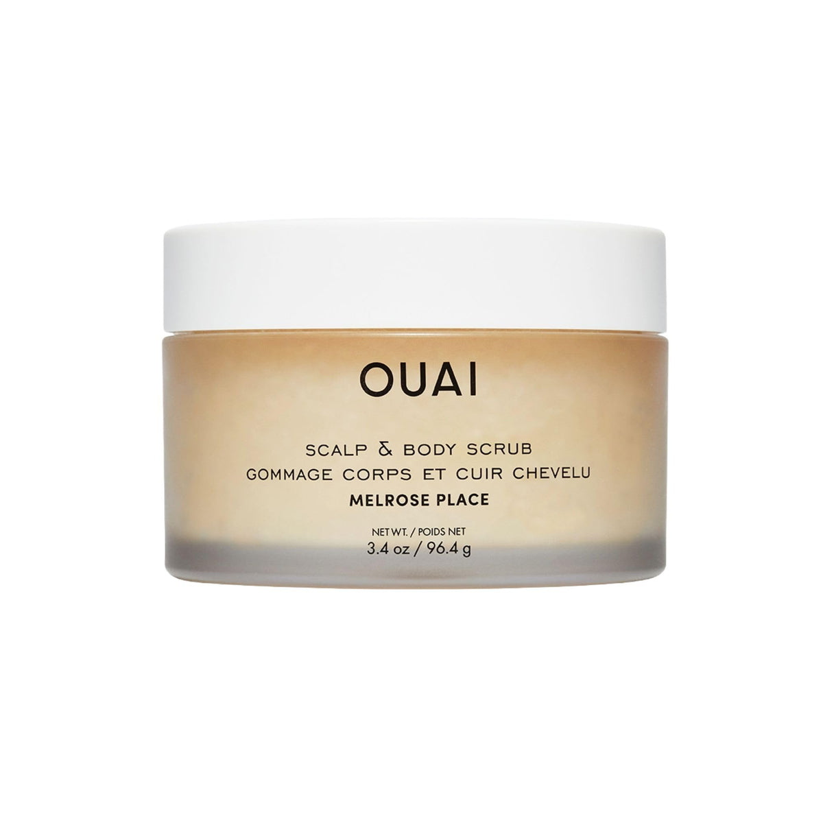 OUAI Scalp & Body Scrub, St. Barts - Exfoliating Body Scrub with Sugar & Coconut Oil Blend for Smooth, Moisturized Skin - Gentle Scalp Exfoliator for Removing Product Build Up (8.8 Oz)