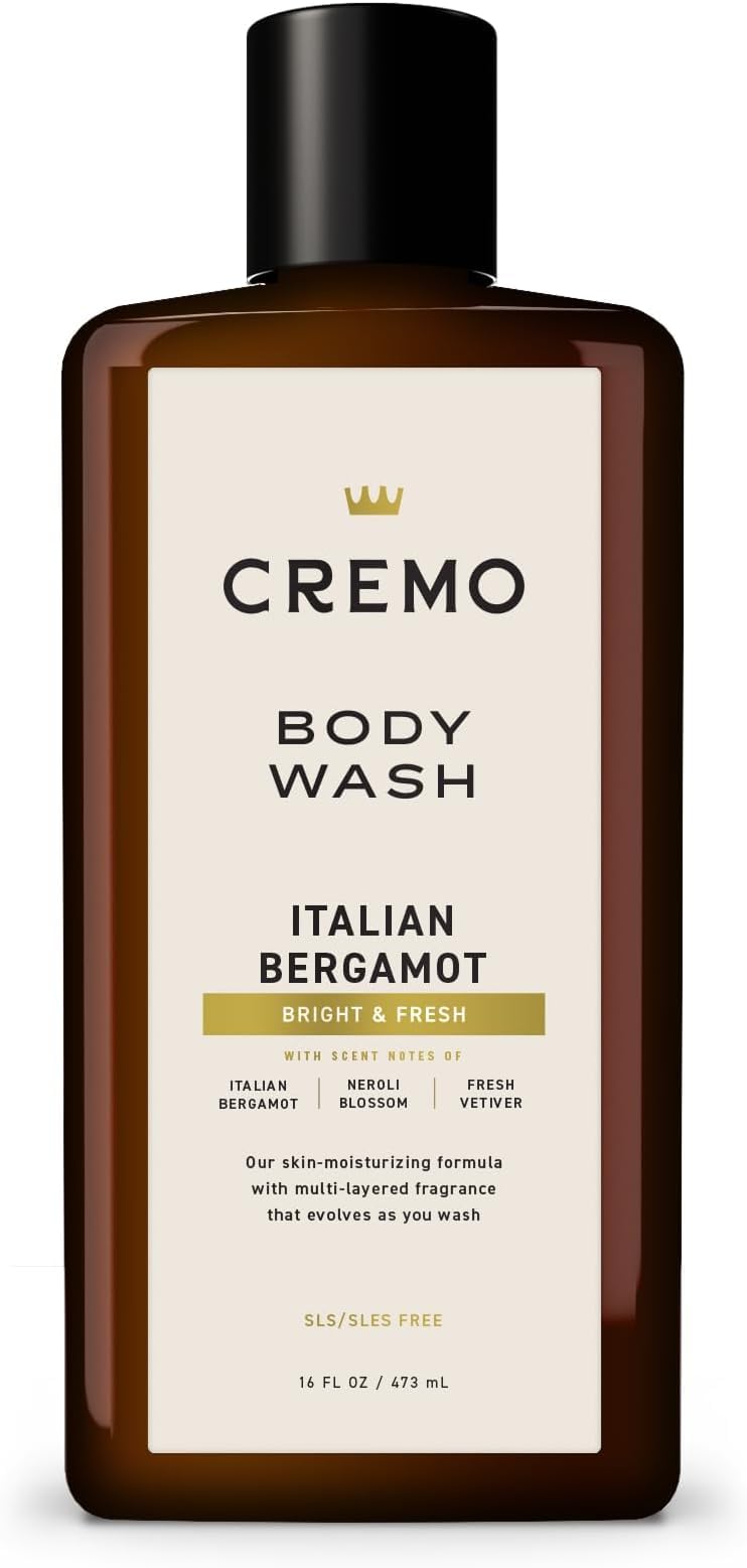Cremo Body Wash for Men, Italian Bergamot, 16 Fl Oz