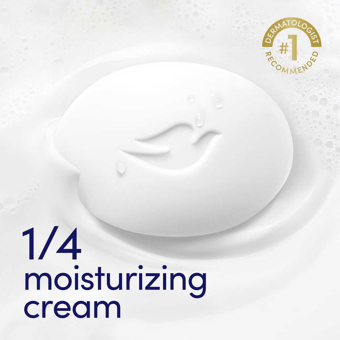 Dove Beauty Bar Soap Original 8 Count for Soft, Smooth Skin, with 1/4 Moisturizing Cream 3.75 oz