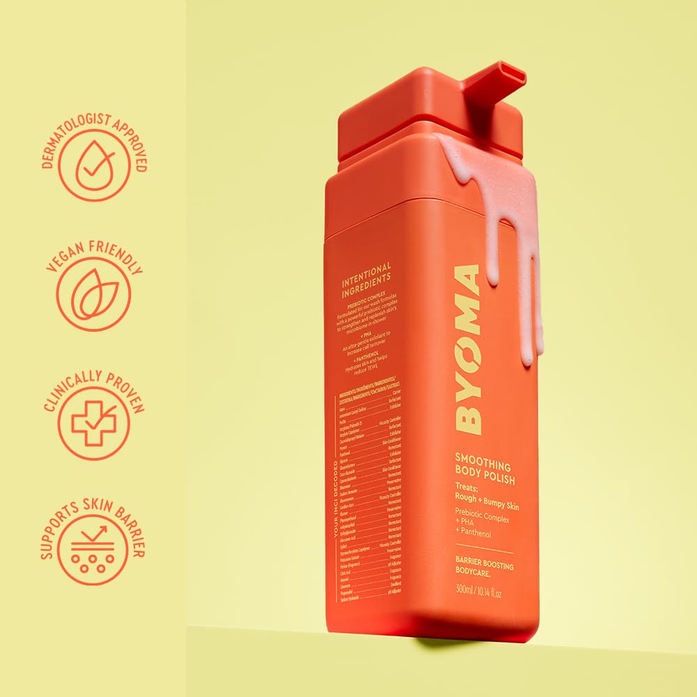 BYOMA Smoothing Body Polish for Breakouts and Textured Skin (300ml)