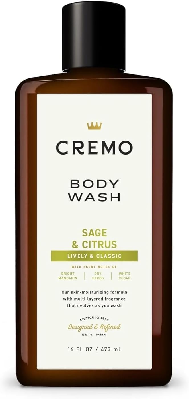 Cremo Body Wash for Men, Italian Bergamot, 16 Fl Oz