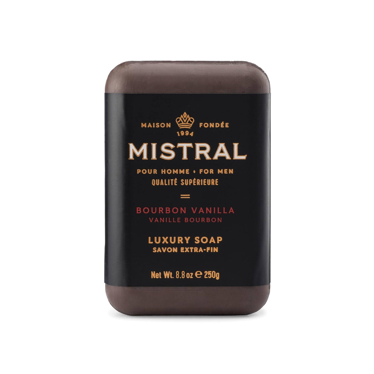 Mistral Men’s Luxury Bar Soap for Men, Classics Gift Set (4 x 8.8 oz)