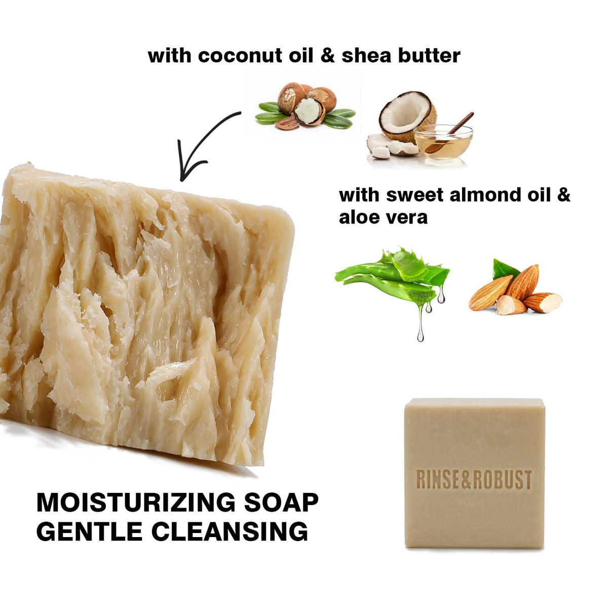 Rinse & Robust Mens Bar Soap 6Pcs Cleansing All Natural Handmade Mens Moisturizing&Exfoliating Oatmeal Scrub Soap Gift for Men Body&Hand All Skin Type|6 Different Scents |5.3 oz of 6 Bars