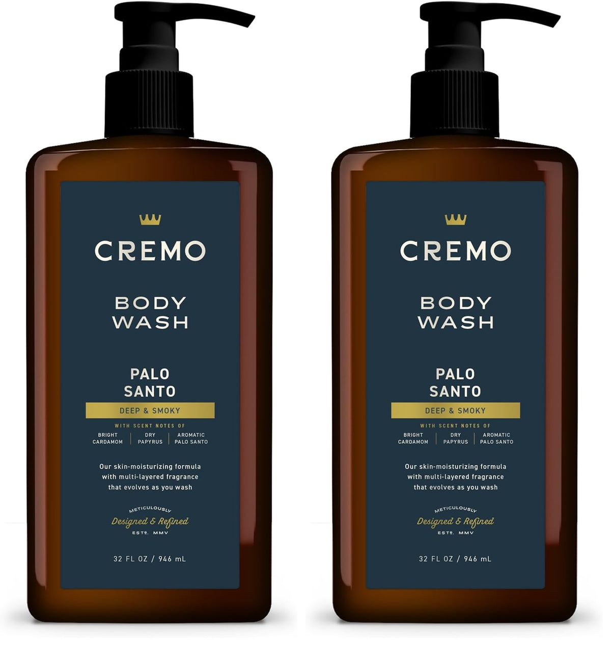 Cremo Body Wash for Men, Palo Santo, 32 Fl Oz