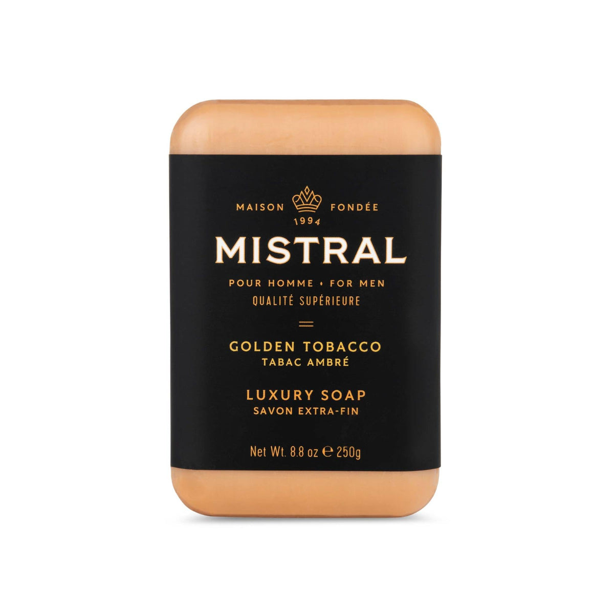 Mistral Men’s Luxury Bar Soap for Men, Classics Gift Set (4 x 8.8 oz)