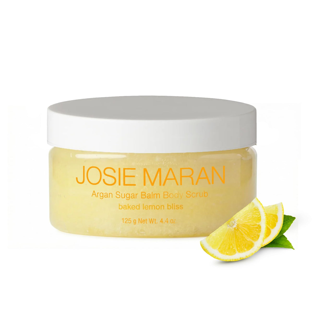 Josie Maran Argan Sugar Balm Body Scrub - Exfoliating Sugar Scrub with 100% Pure Argan Oil & Coconut Oil - Softens, Smoothes & Hydrates Dry Skin - Vegan + Cruelty Free - Vanilla Bean (10 oz)