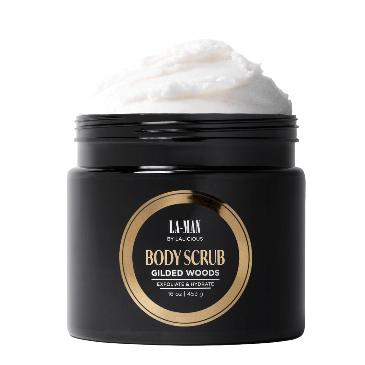 LALICIOUS Sugar Kiss® Exfoliating & Moisturizing Body Scrub | Sugar & Coconut Oil | Pre-Shave Scrub for Ingrown Hairs & Razor Bumps | Gently Buffs & Smooths Sensitive Skin | No Parabens | Large 16oz