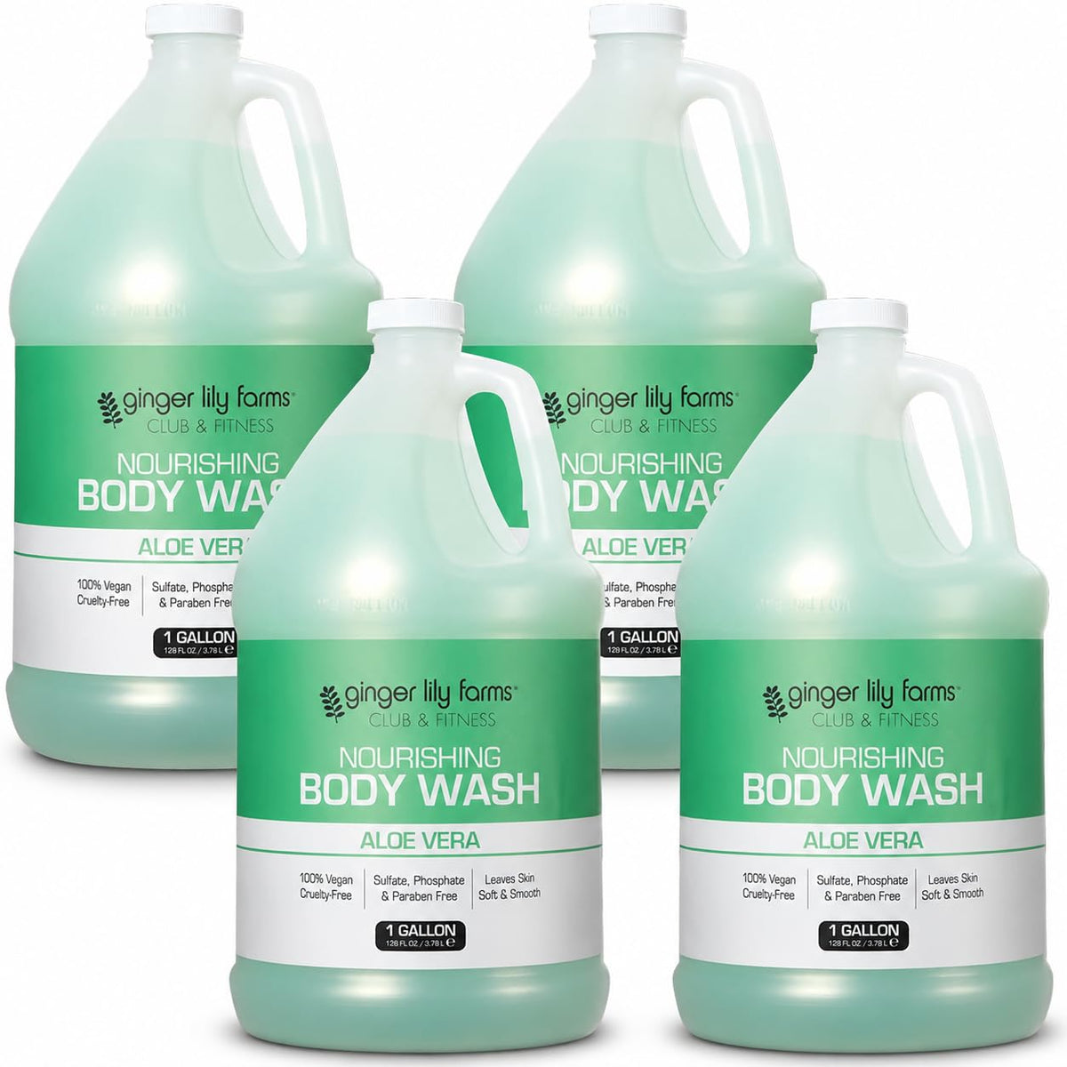 Ginger Lily Farms Club & Fitness Body Wash, 128oz, Fragrance Free