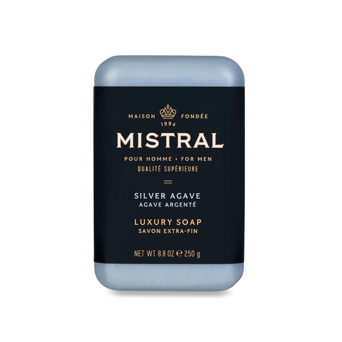 Mistral Men’s Luxury Bar Soap for Men, Classics Gift Set (4 x 8.8 oz)