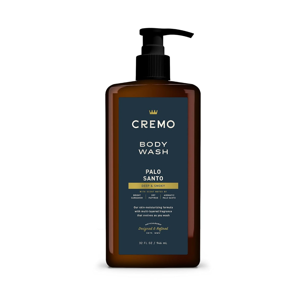 Cremo Body Wash for Men, Palo Santo, 32 Fl Oz