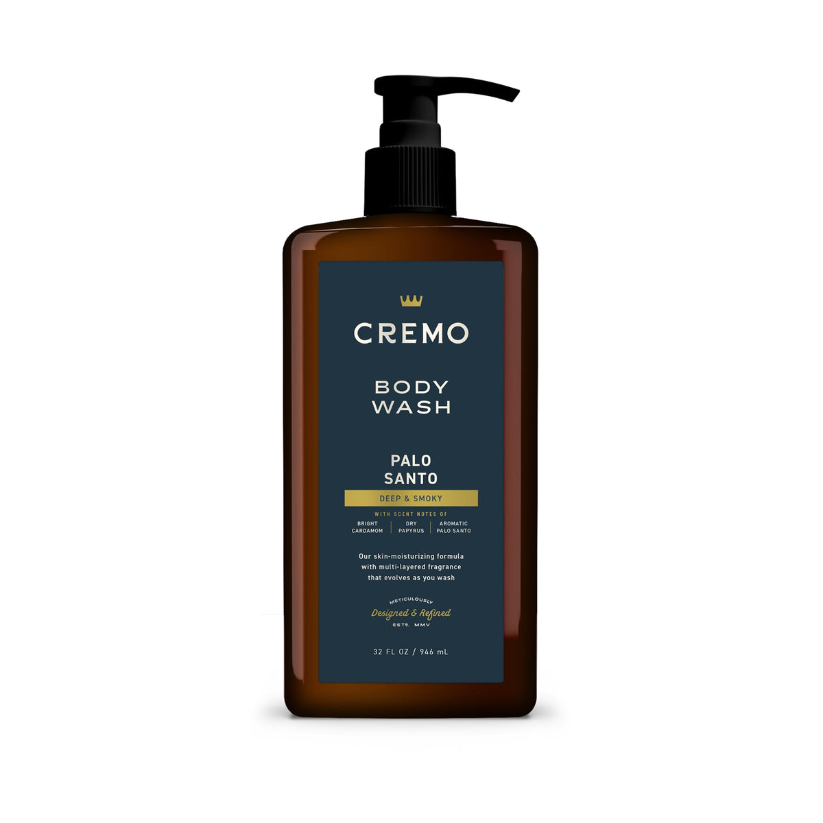 Cremo Body Wash for Men, Palo Santo, 32 Fl Oz