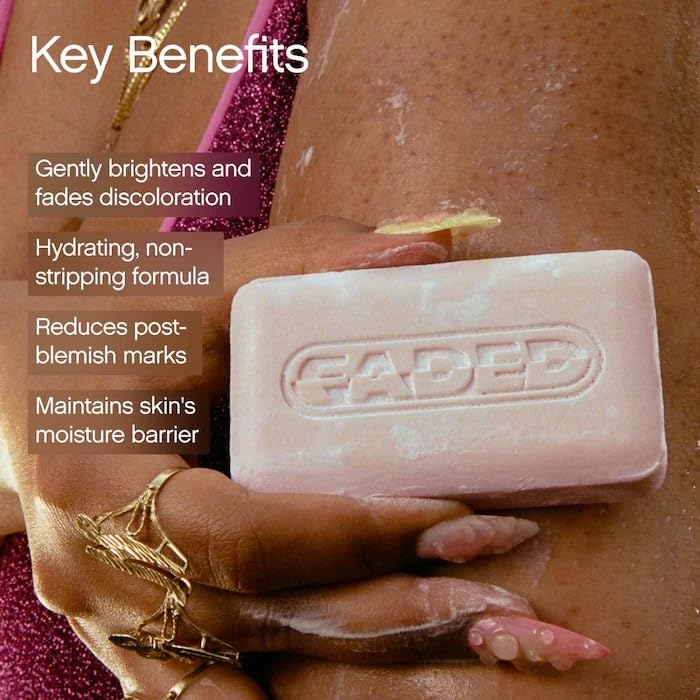 Faded, Cleansing Bar for Face & Body, Moisturizes, 2 Pack