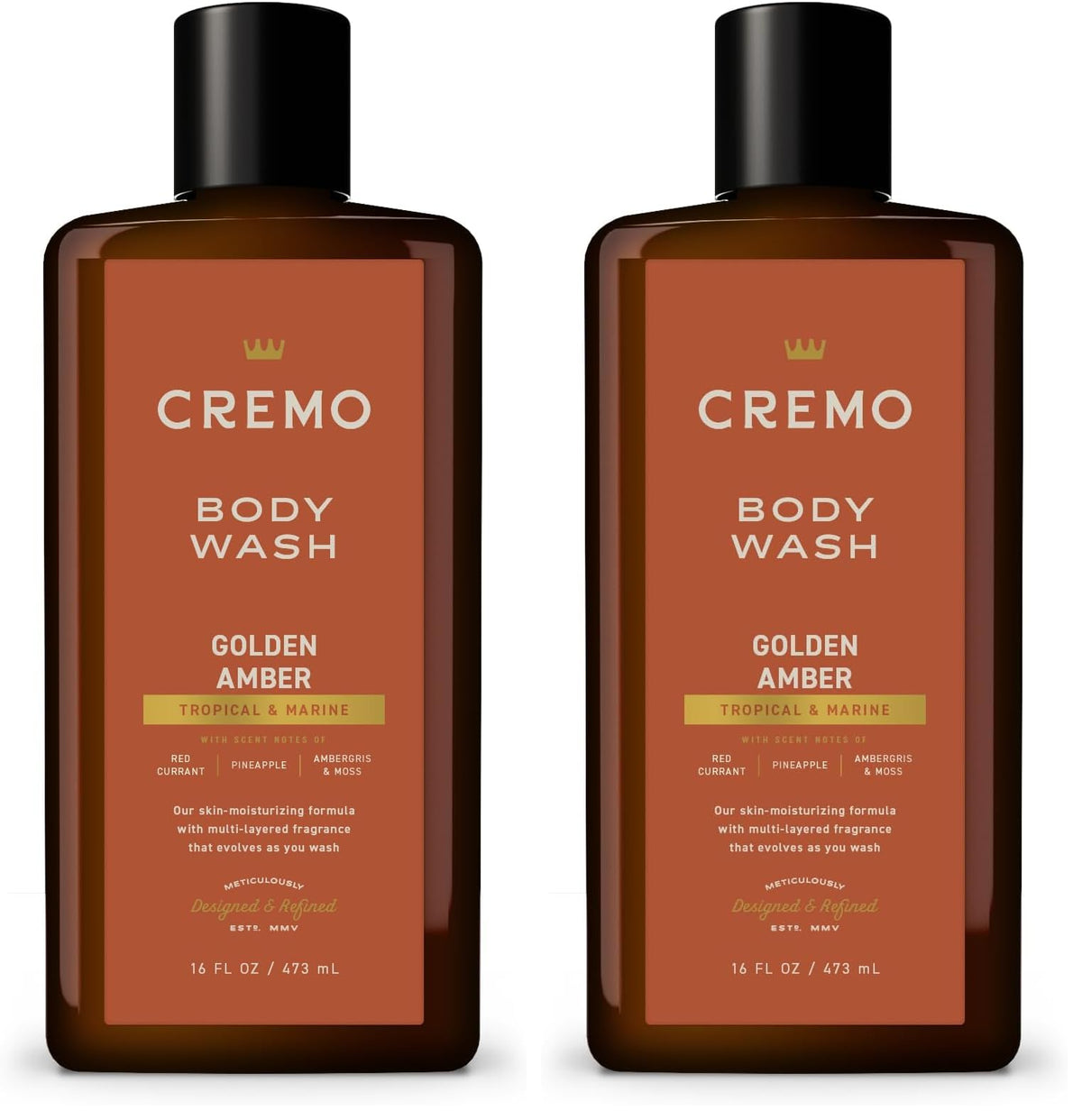 Cremo Body Wash for Men, Italian Bergamot, 16 Fl Oz