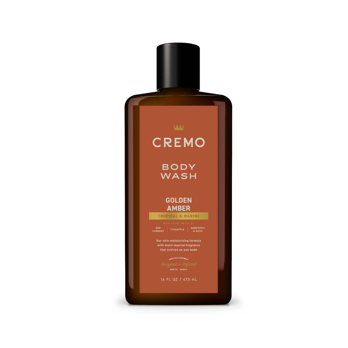 Cremo Body Wash for Men, Italian Bergamot, 16 Fl Oz
