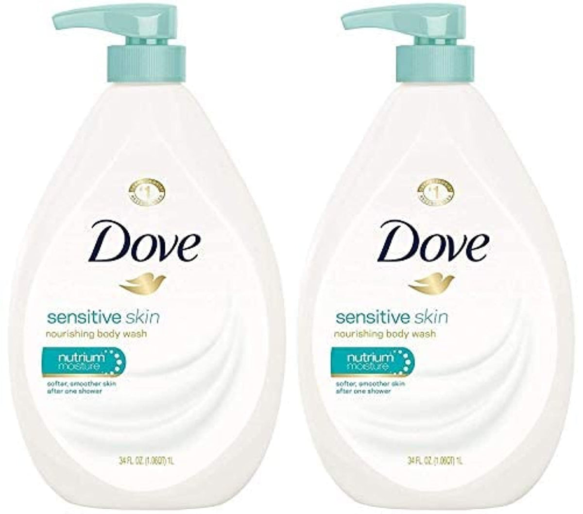 Dove Body Wash Sensitive Skin 30.6 oz Pump 3 Pack, Sulfate Free