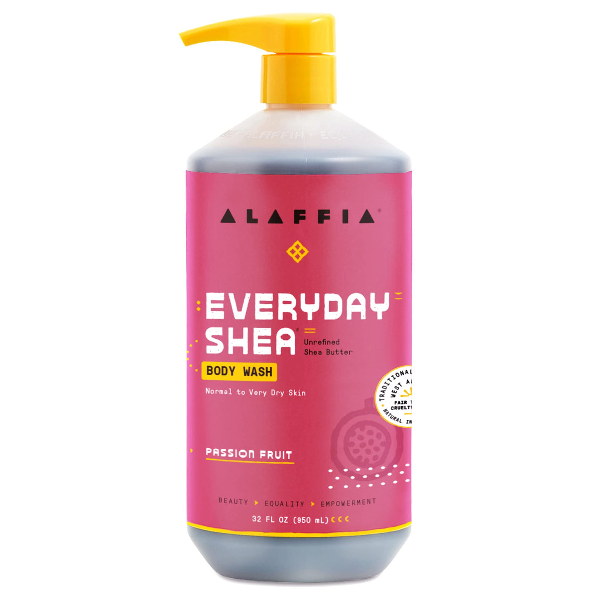 Alaffia EveryDay Shea Body Wash, Unscented 2-Pack, 32 Oz Ea