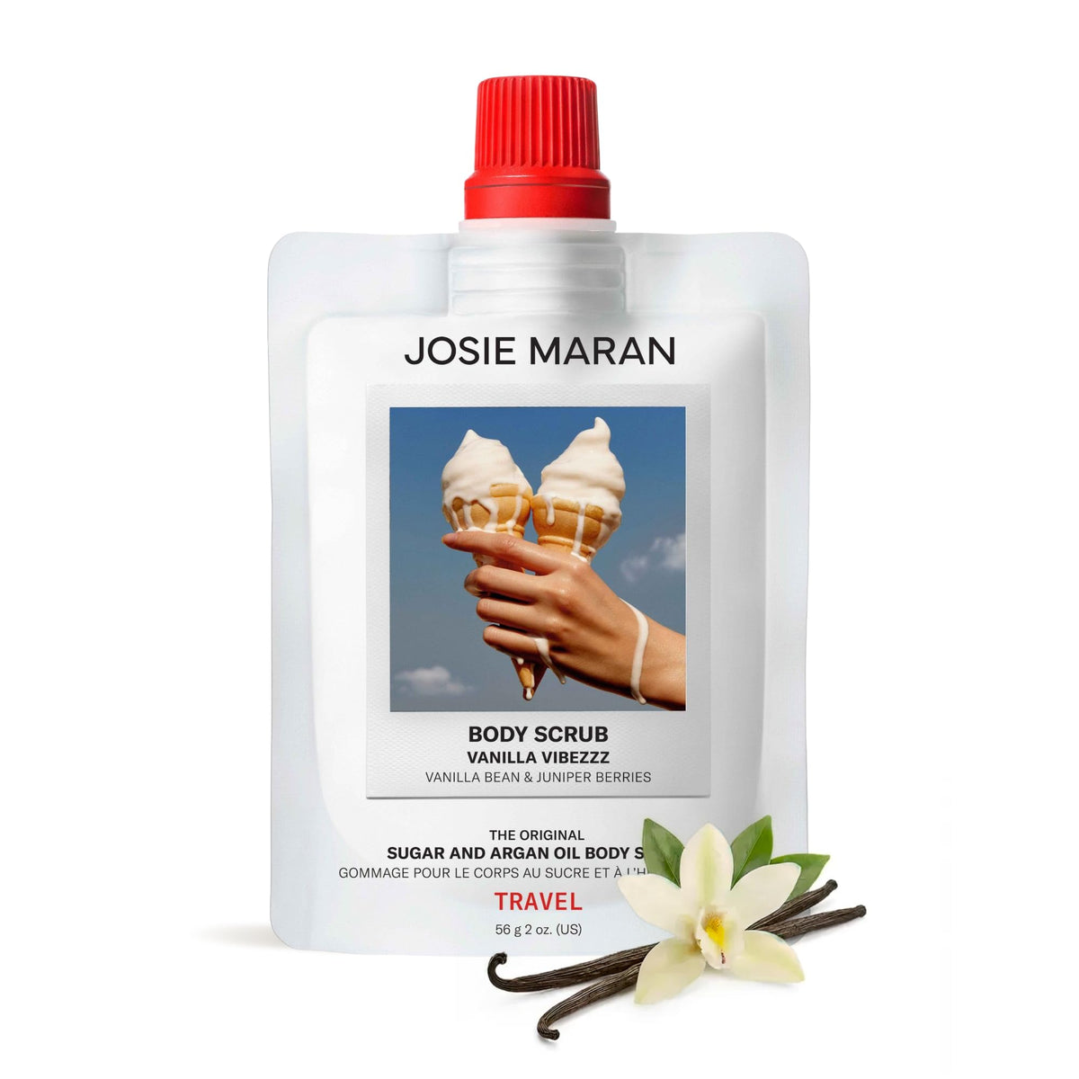Josie Maran Topless Tangerine Argan Oil + Sugar Balm Body Scrub, 6 wt oz
