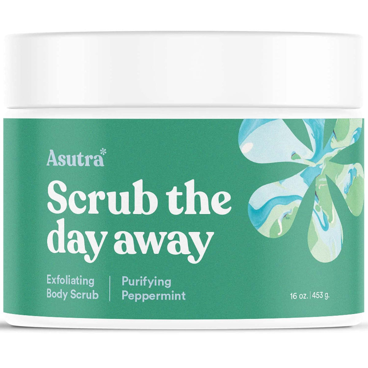 ASUTRA Dead Sea Salt Essential Oil Body Scrub (16 Ounce, Cooling Cucumber)