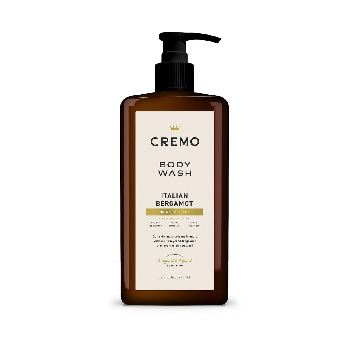 Cremo Body Wash for Men, Palo Santo, 32 Fl Oz