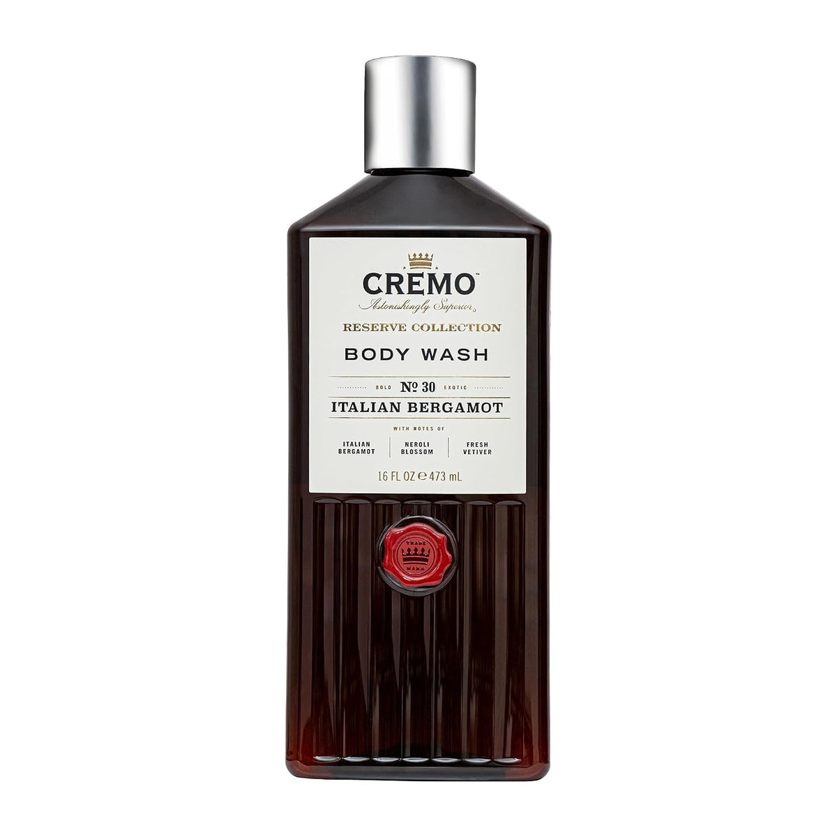 Cremo Body Wash for Men, Italian Bergamot, 16 Fl Oz