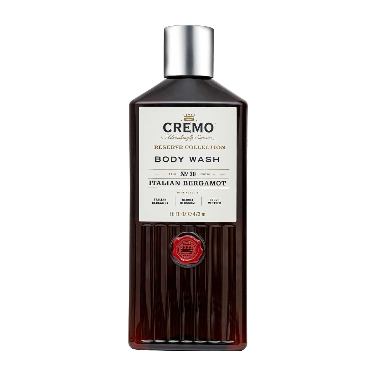 Cremo Body Wash for Men, Italian Bergamot, 16 Fl Oz