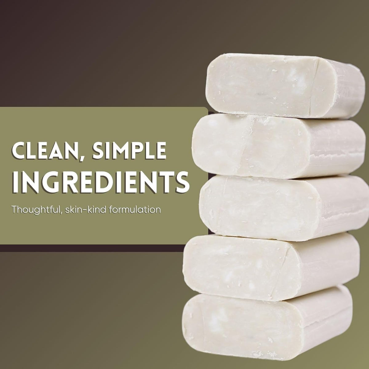 Amish Farms Fragrance Free Moisturizing Bentonite Clay Bar Soap - 5 Bars