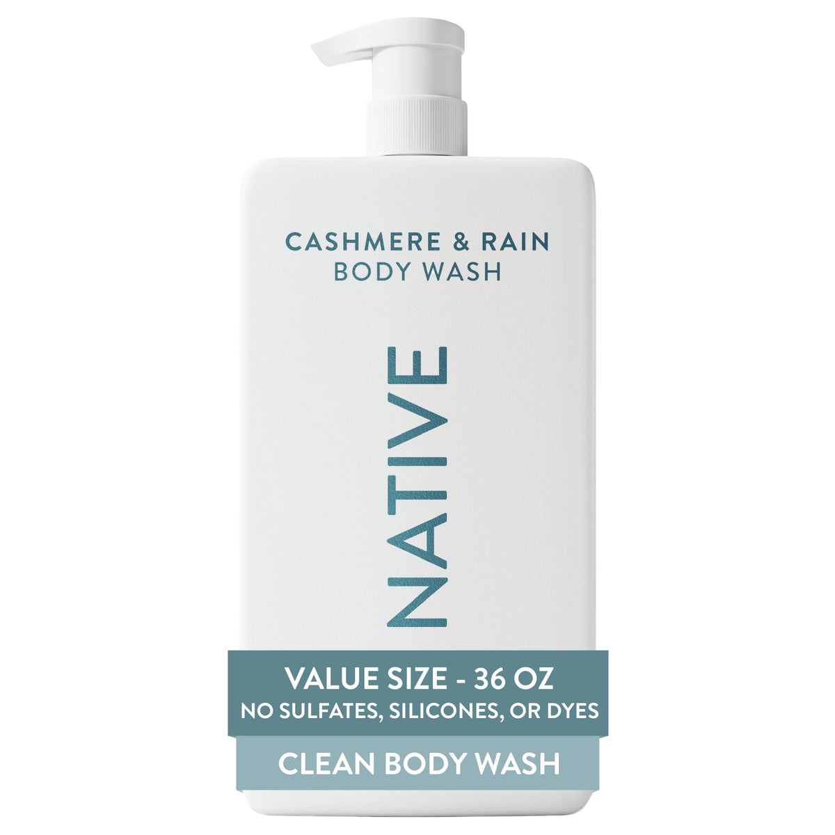 Native Clean Body Wash, Gentle & pH-balanced for Sensitive Skin, 24-Hr Freshness for Women & Men, Vegan & Cruelty-Free, Free of Sulfates, Parabens & Phthalates, Coconut & Vanilla, 36 oz