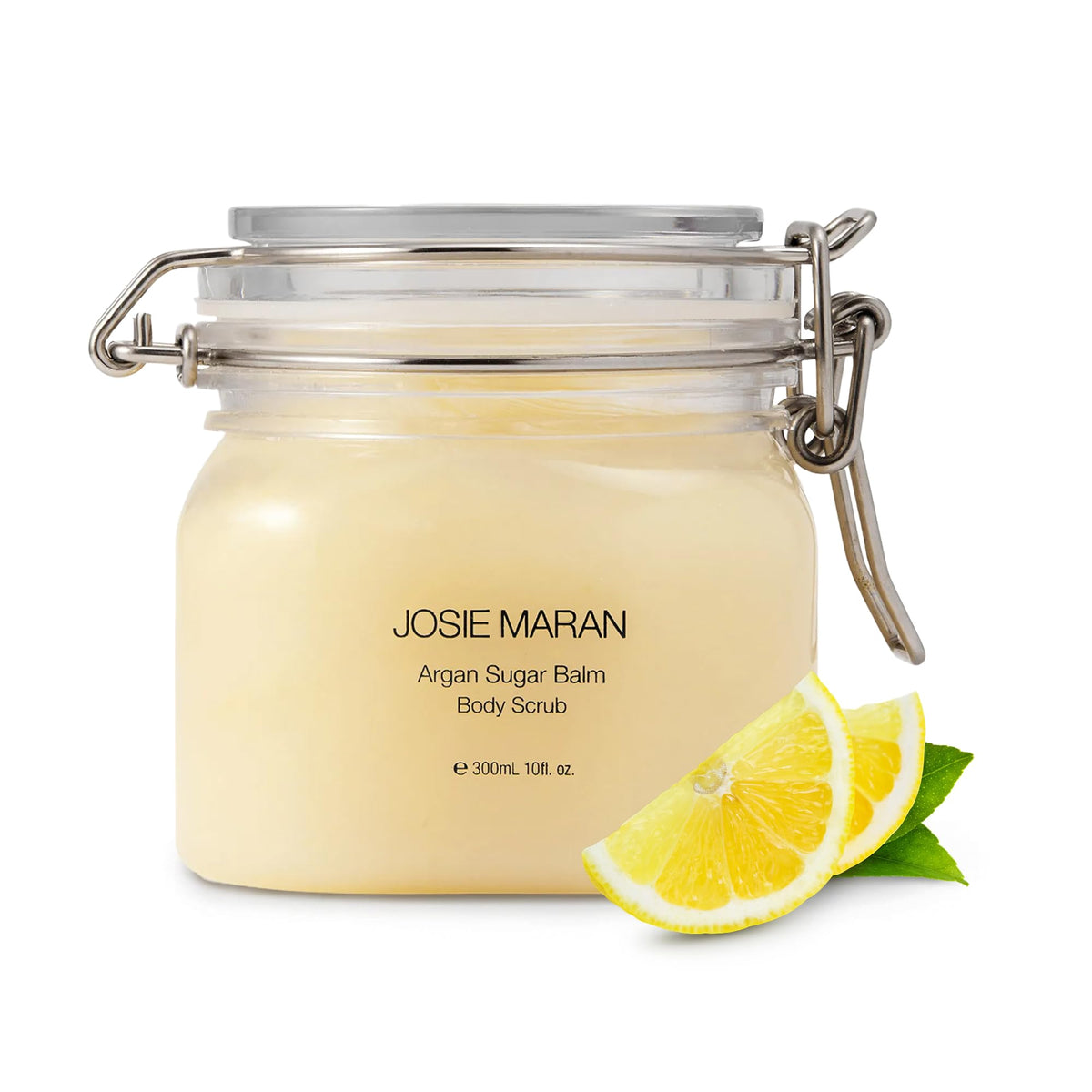 Josie Maran Argan Sugar Balm Body Scrub - Exfoliating Sugar Scrub with 100% Pure Argan Oil & Coconut Oil - Softens, Smoothes & Hydrates Dry Skin - Vegan + Cruelty Free - Vanilla Bean (10 oz)