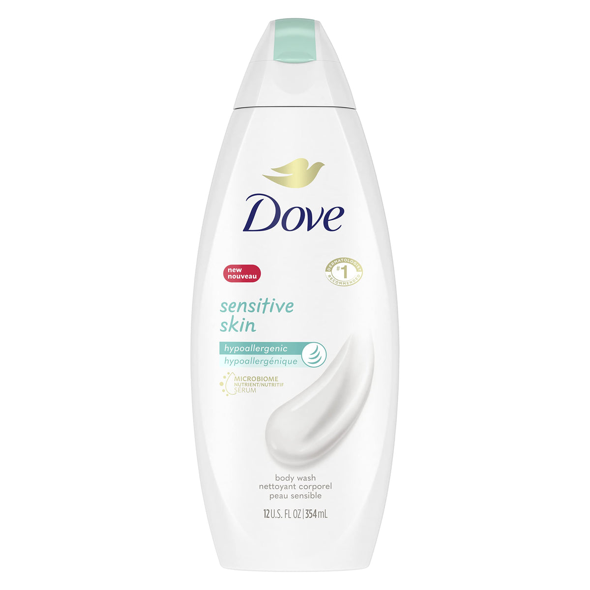 Dove Body Wash Sensitive Skin 30.6 oz Pump 3 Pack, Sulfate Free