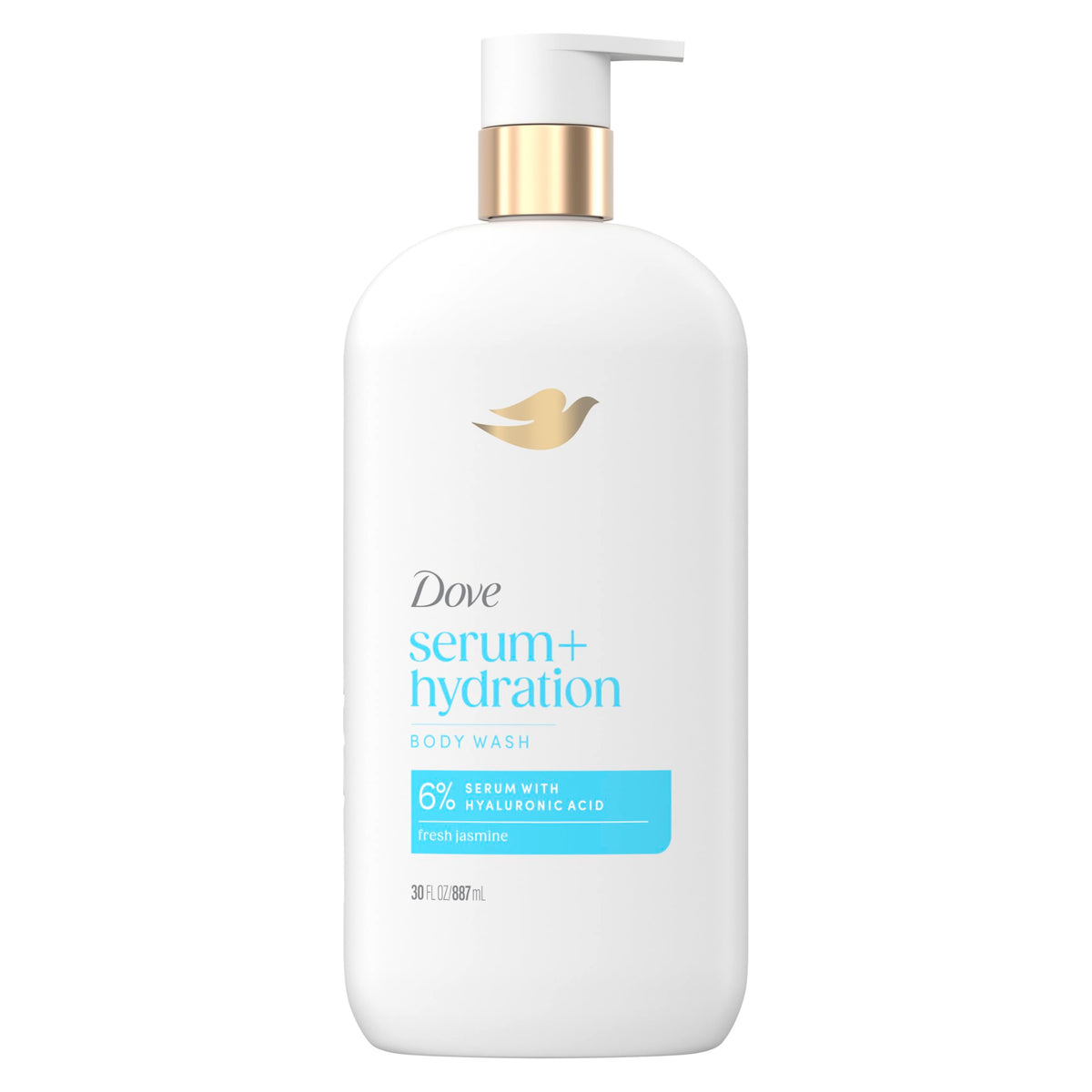 Dove Serum+ Hydration Body Wash Hyaluronic Acid 6% Hydration Serum, 18.5 oz