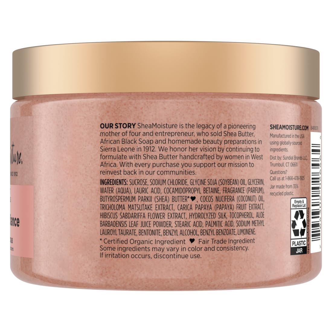 SheaMoisture Shea Sugar Body Scrub Coconut Hibiscus 12 oz