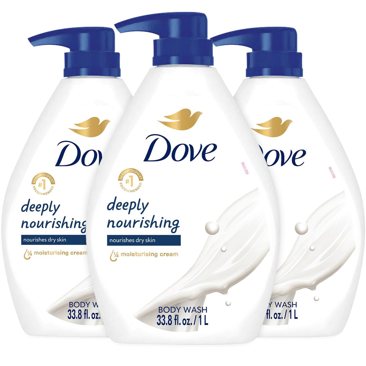 Dove Moisturizing Body Wash, Fresh Care, Value Size 4-Pack, 25.35 Fl Oz Ea
