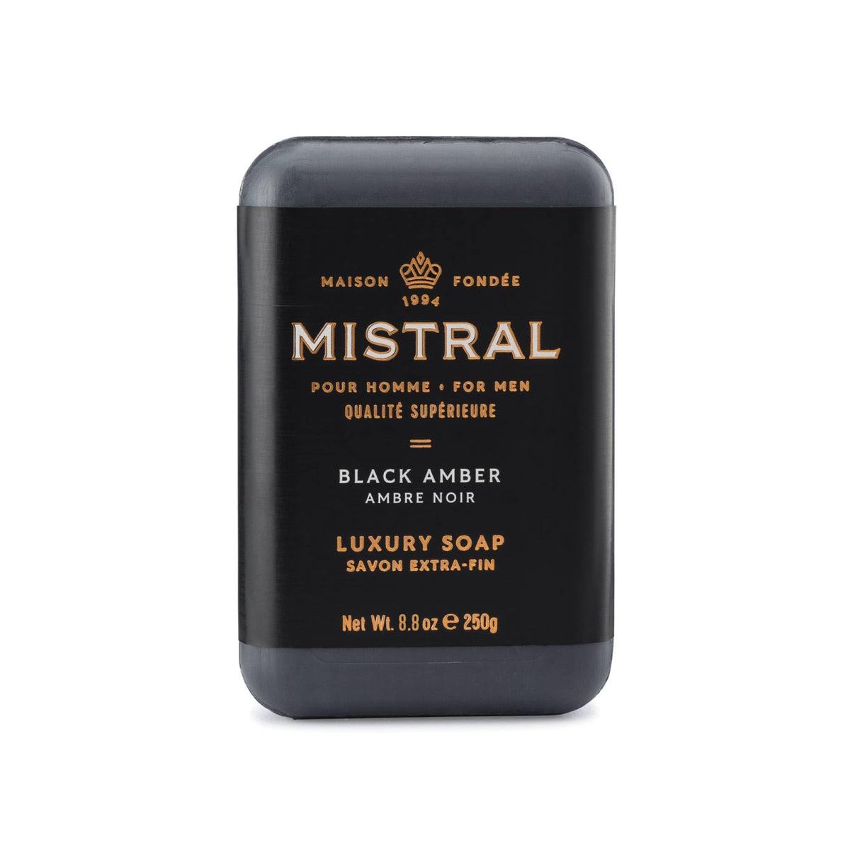 Mistral Men’s Luxury Bar Soap for Men, Classics Gift Set (4 x 8.8 oz)