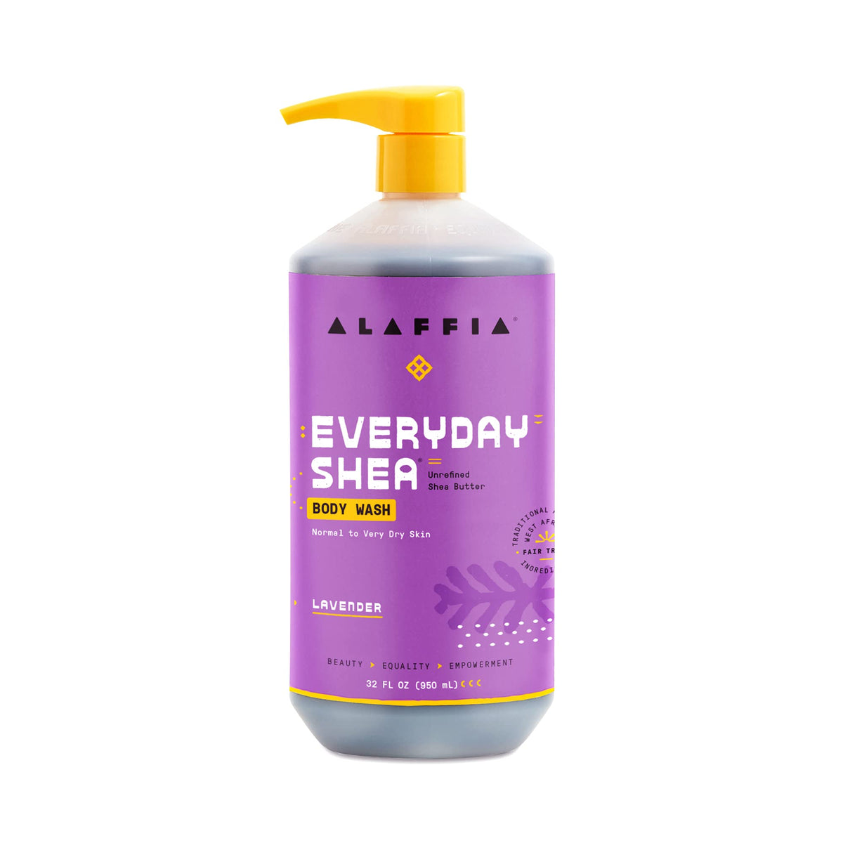 Alaffia EveryDay Shea Body Wash, Unscented 2-Pack, 32 Oz Ea
