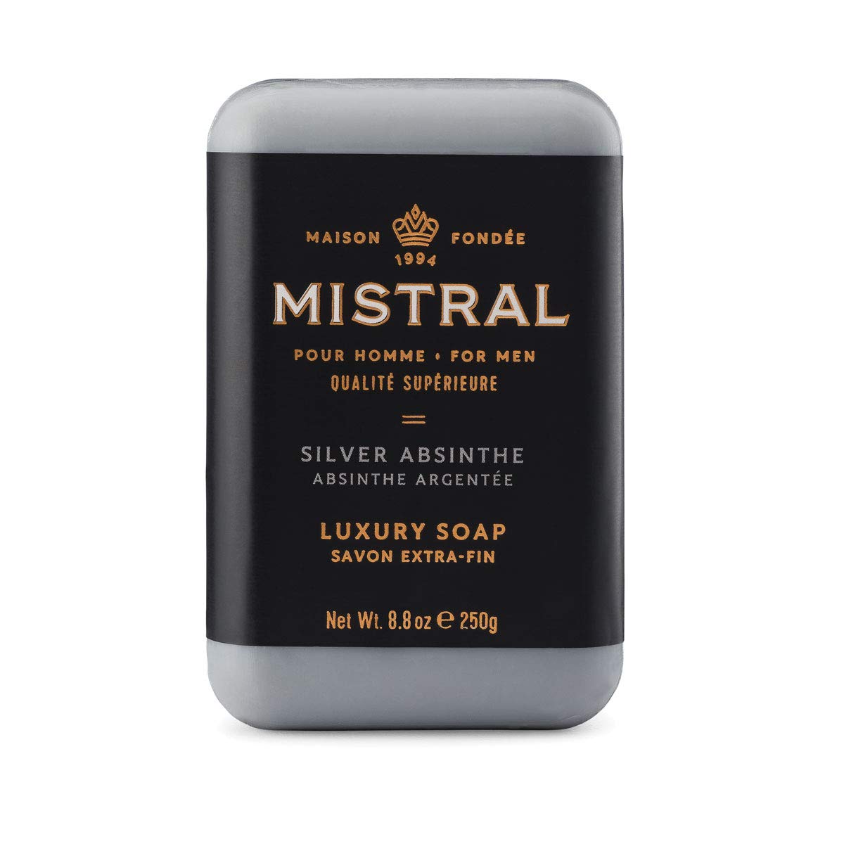 Mistral Men’s Luxury Bar Soap for Men, Classics Gift Set (4 x 8.8 oz)