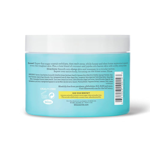 Bliss Satin-Skin Lemon and Sage Body Polish Scrub - 8.5 Oz - Gentle Formula