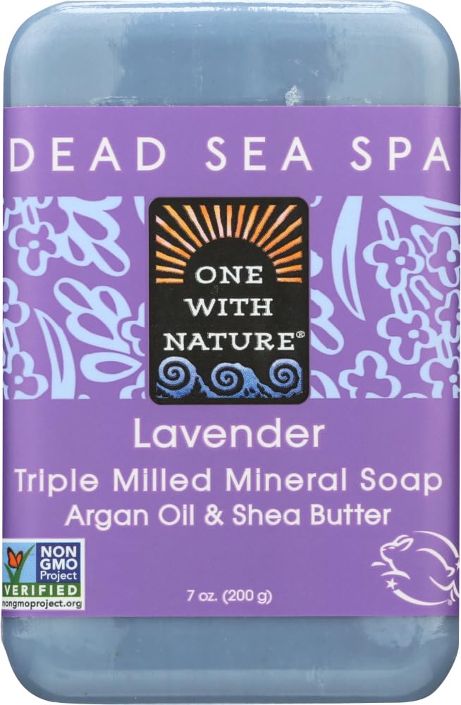 One With Nature Shea Butter Dead Sea Mineral Soap, 7 Ounce Bars (Pack of 6)