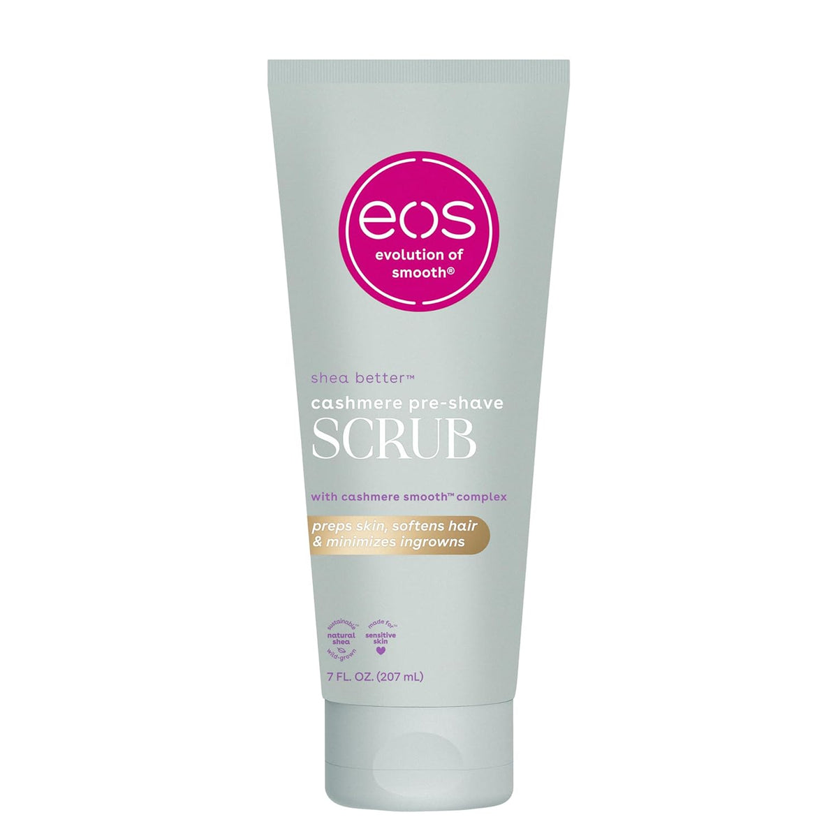 eos Cashmere Skin Collection Pre-Shave Scrub- Vanilla Cashmere, 7 fl oz