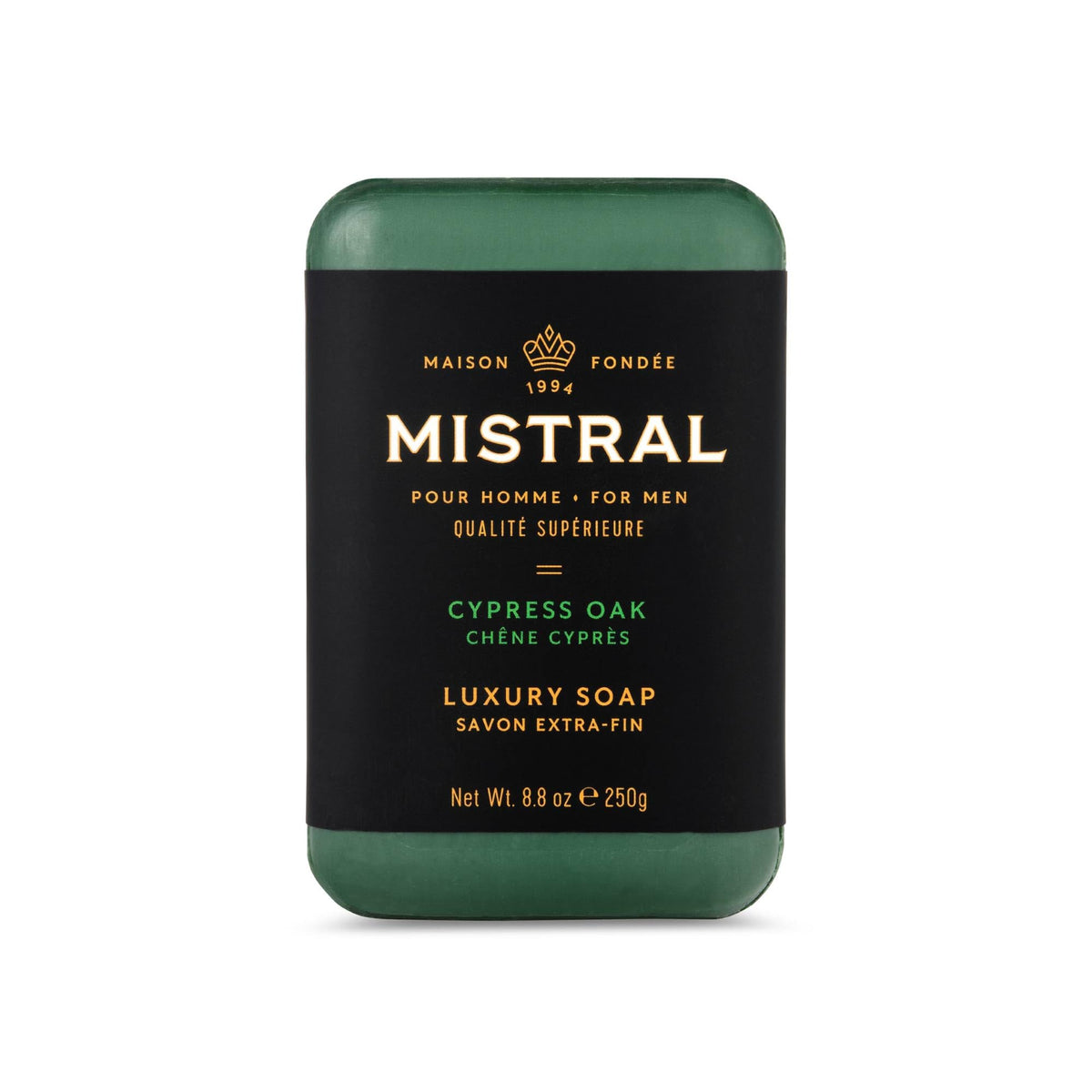 Mistral Men’s Luxury Bar Soap for Men, Classics Gift Set (4 x 8.8 oz)