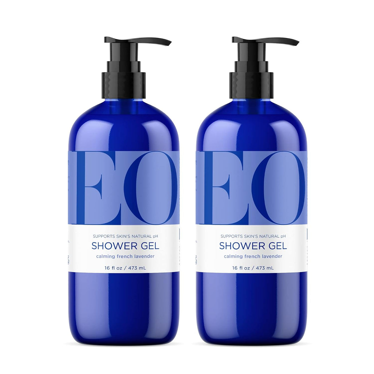 EO French Lavender Body Wash, Aromatherapy Shower Gel, 16 oz 2-Pack