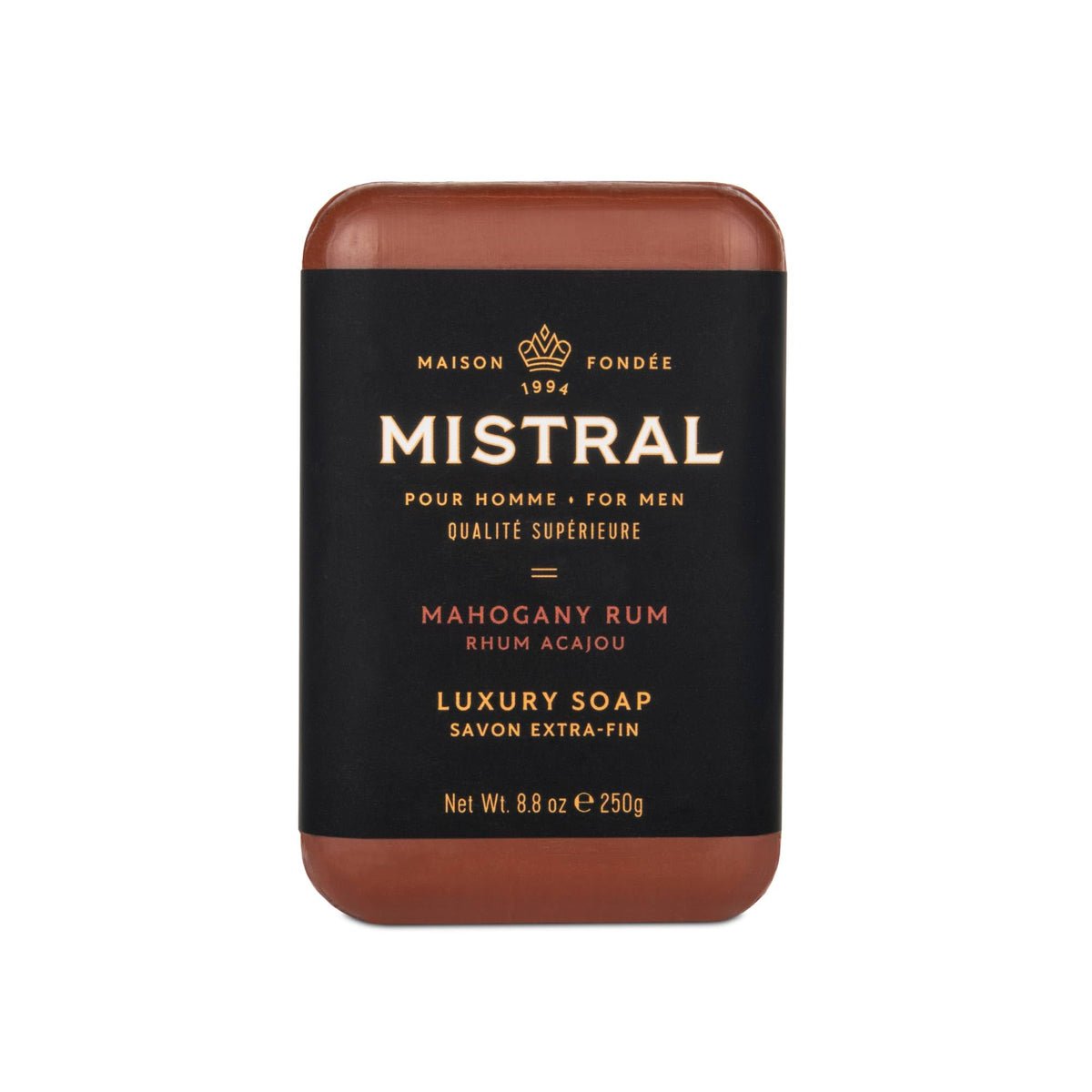 Mistral Men’s Luxury Bar Soap for Men, Classics Gift Set (4 x 8.8 oz)