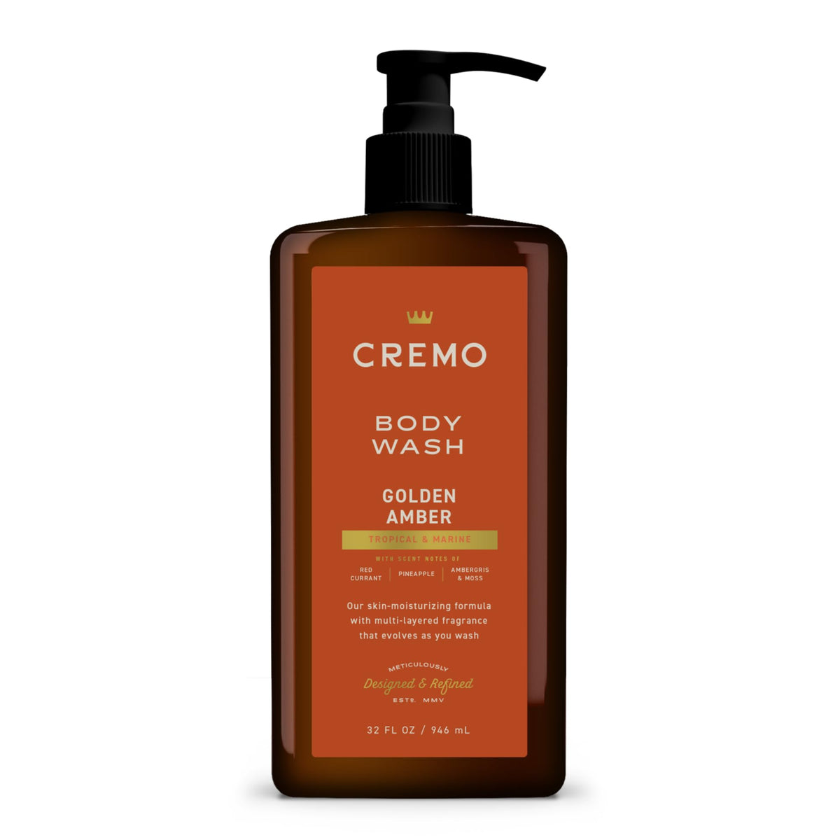Cremo Body Wash for Men, Palo Santo, 32 Fl Oz
