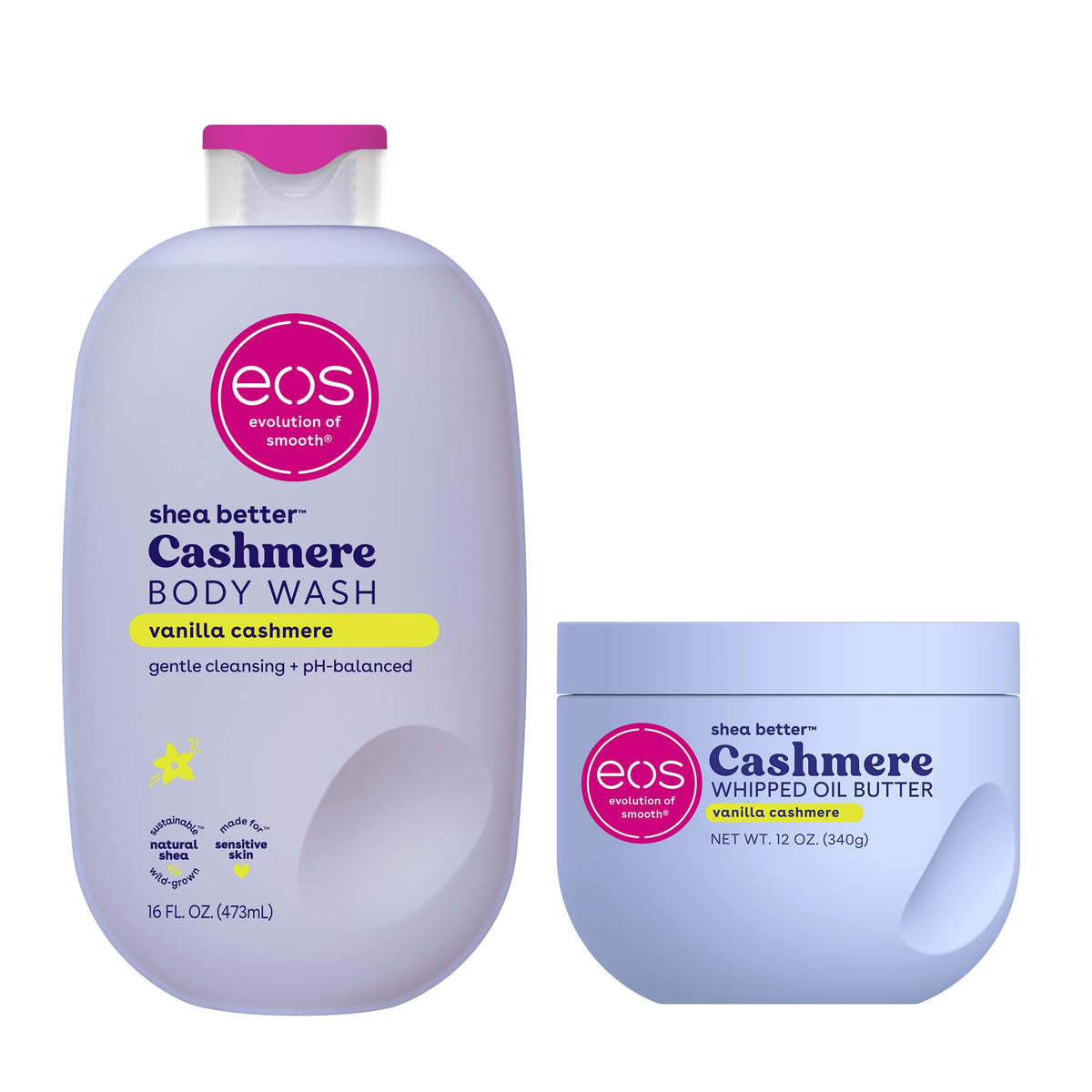eos Cashmere Body Wash- Vanilla Cashmere, Creamy Gel with Shea Butter, 16 fl oz