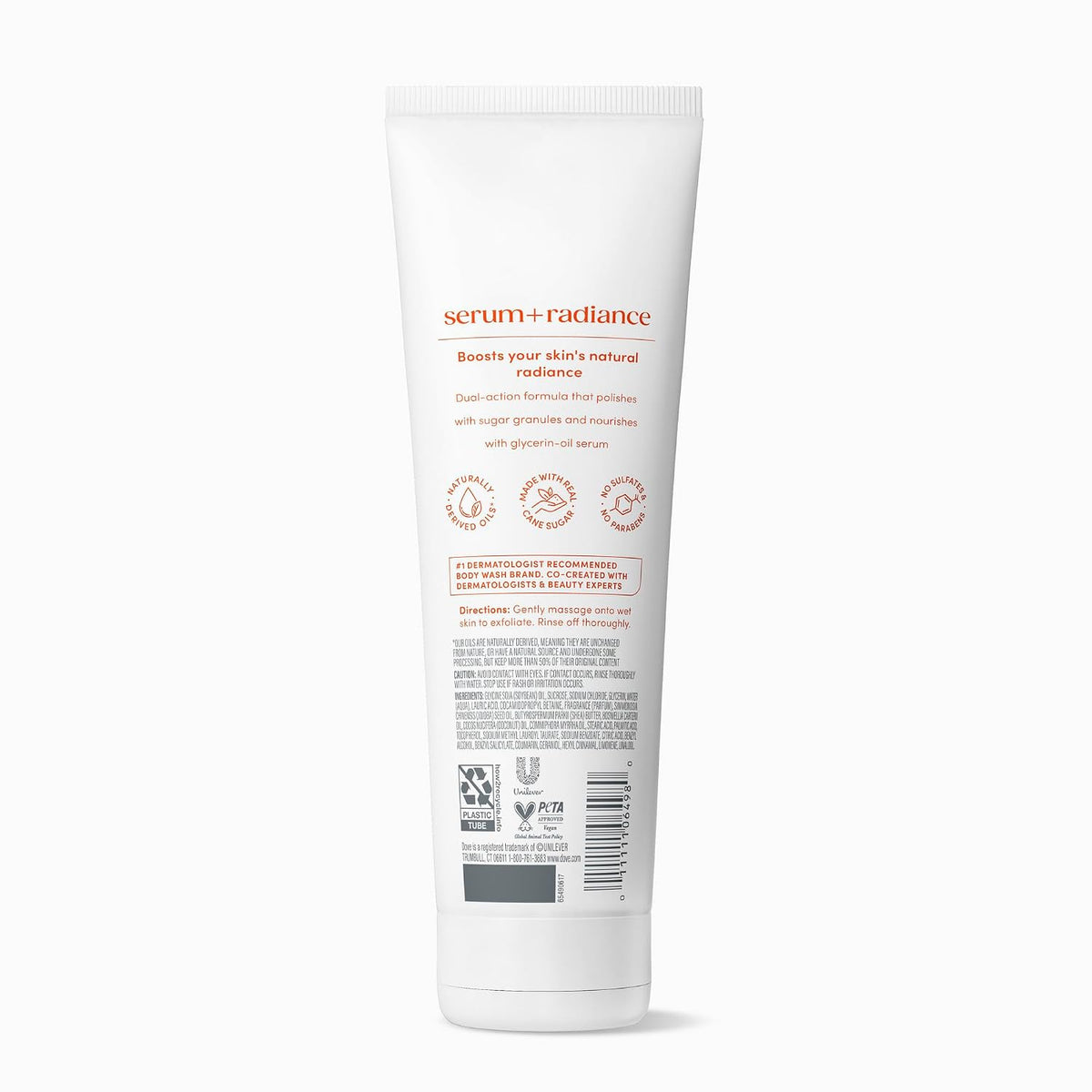 Dove Radiance Body Scrub with 30% Glycerin‑Oil Serum & Jojoba Oil, 8.5 OZ