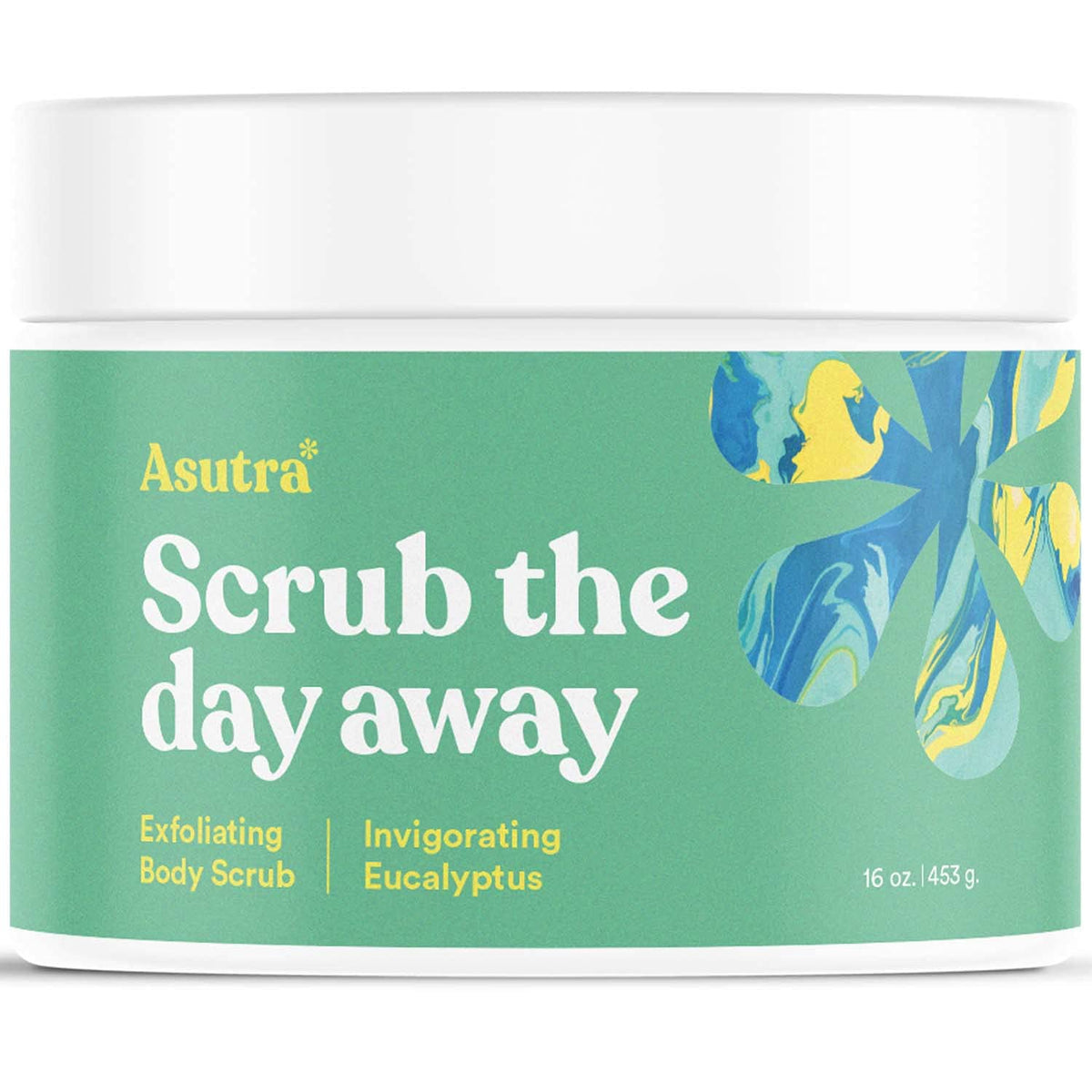ASUTRA Dead Sea Salt Essential Oil Body Scrub (16 Ounce, Cooling Cucumber)