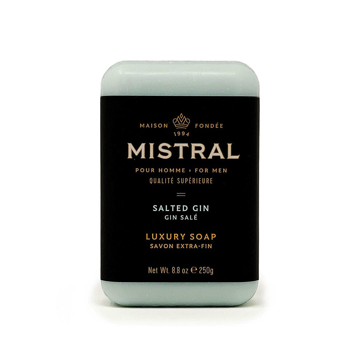 Mistral Men’s Luxury Bar Soap for Men, Classics Gift Set (4 x 8.8 oz)