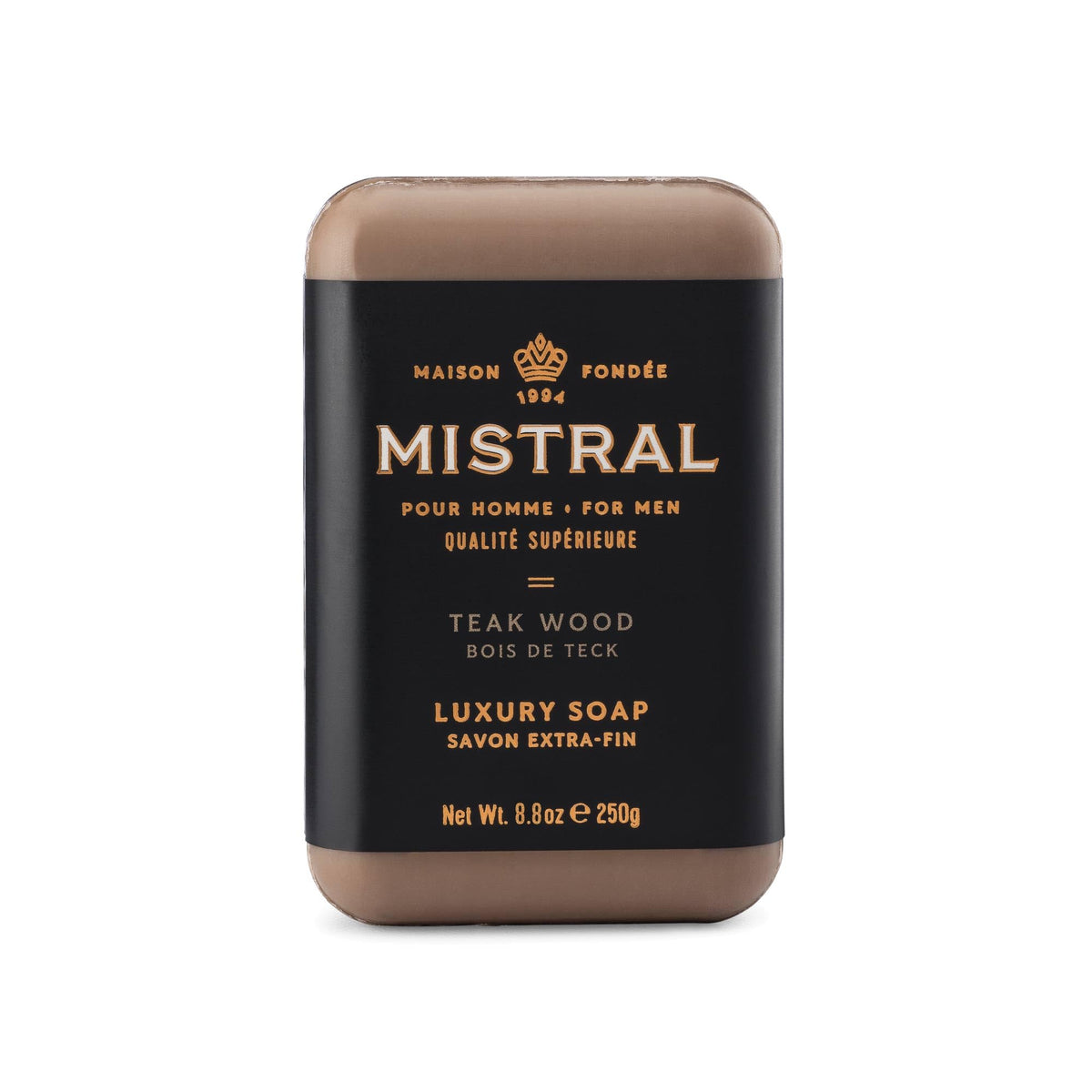 Mistral Men’s Luxury Bar Soap for Men, Classics Gift Set (4 x 8.8 oz)