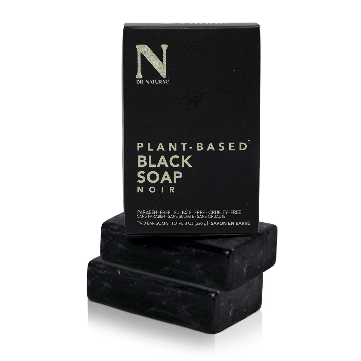 Dr. Natural Castile Bar Soap - Multipurpose Soap Bar with Anti-Acne Properties - for Face, Body, Hair - Sensitive Skin Body Wash - Peppermint - 2 pcs
